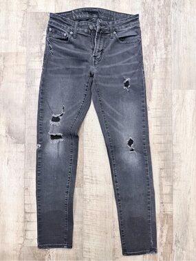 American Eagle Outfitters Black Ripped Skinny Jeans